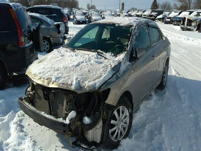 2T1BU40E99C095094 - 2009 TOYOTA COROLLA BA BEIGE photo 2