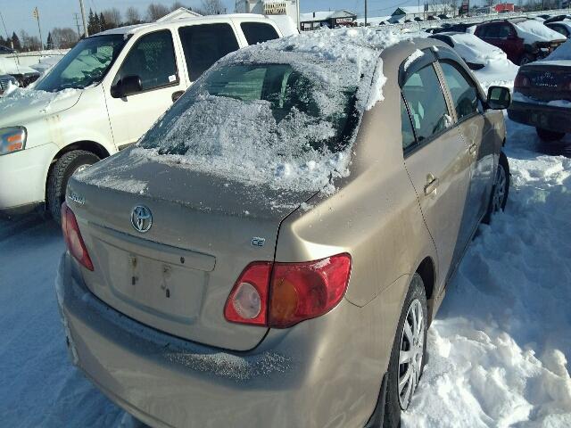 2T1BU40E99C095094 - 2009 TOYOTA COROLLA BA BEIGE photo 4