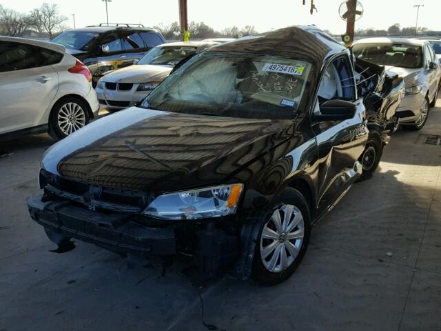 3VW2K7AJ4EM372719 - 2014 VOLKSWAGEN JETTA BASE შავი ფოტო 2