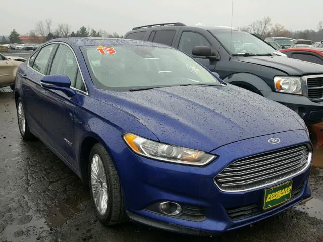 3FA6P0LU1DR258558 - 2013 FORD FUSION SE BLUE photo 1