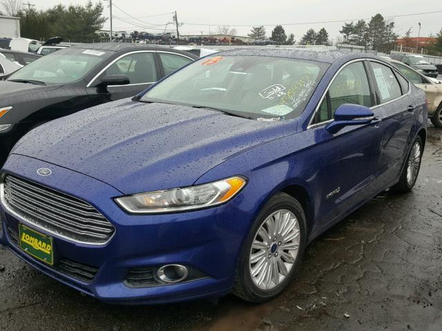 3FA6P0LU1DR258558 - 2013 FORD FUSION SE BLUE photo 2