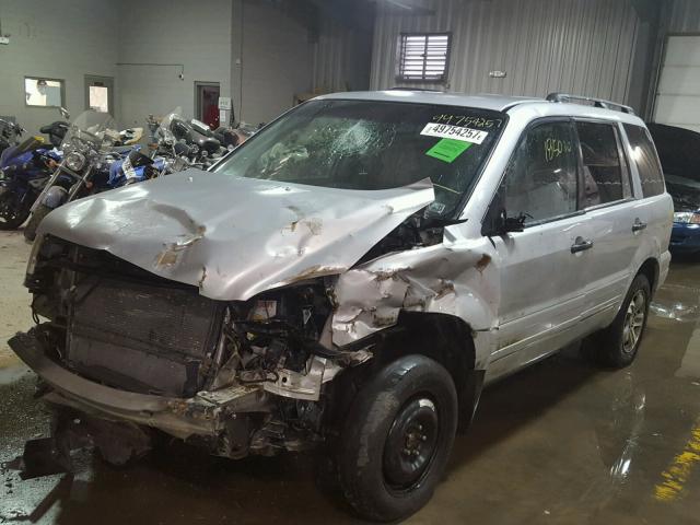 2HKYF18643H574978 - 2003 HONDA PILOT EXL SILVER photo 2