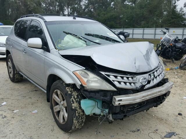 JN8AZ08T87W508592 - 2007 NISSAN MURANO SL SILVER photo 1