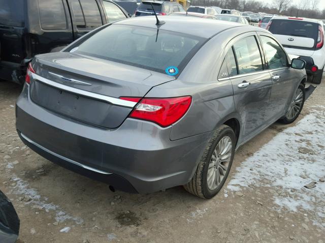 1C3BC2FB2BN579880 - 2011 CHRYSLER 200 LIMITE GRAY photo 4