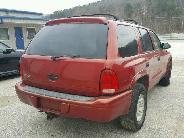 1B4HR28N11F585350 - 2001 DODGE DURANGO RED photo 4