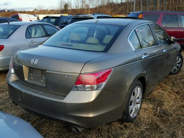 1HGCP3F82AA023817 - 2010 HONDA ACCORD EXL BEIGE photo 4