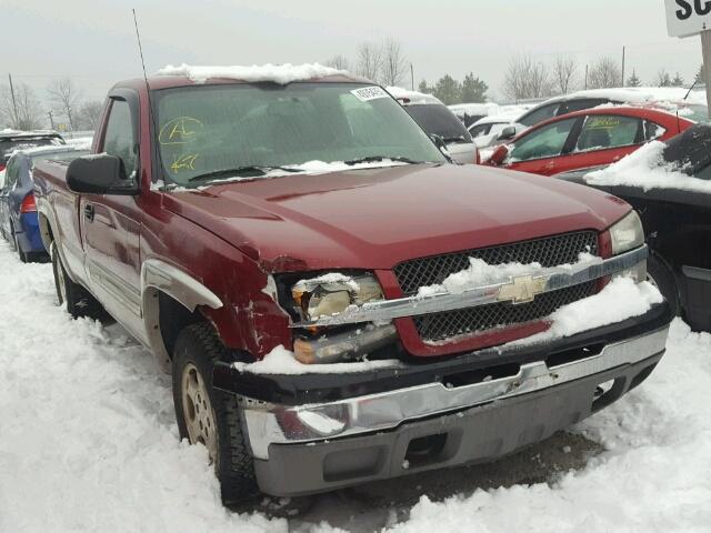 1GCEK14T14Z258832 - 2004 CHEVROLET SILVERADO BURGUNDY photo 1