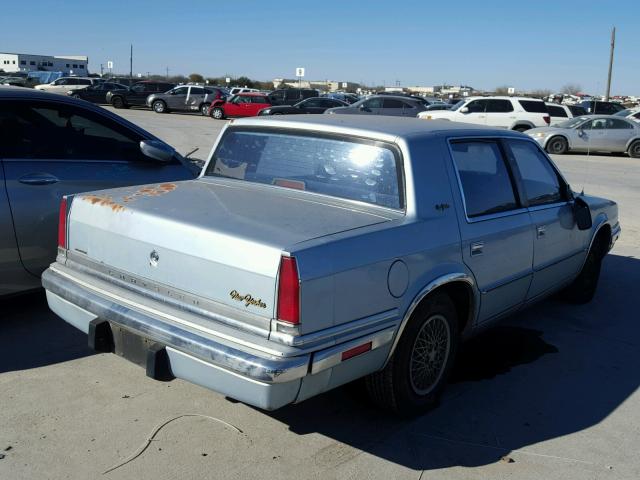 1C3BC4639KD567753 - 1989 CHRYSLER NEW YORKER BLUE photo 4