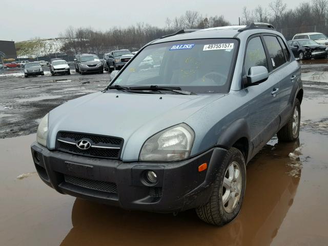 KM8JN72D05U125574 - 2005 HYUNDAI TUCSON GLS TEAL photo 2