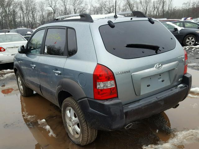 KM8JN72D05U125574 - 2005 HYUNDAI TUCSON GLS TEAL photo 3