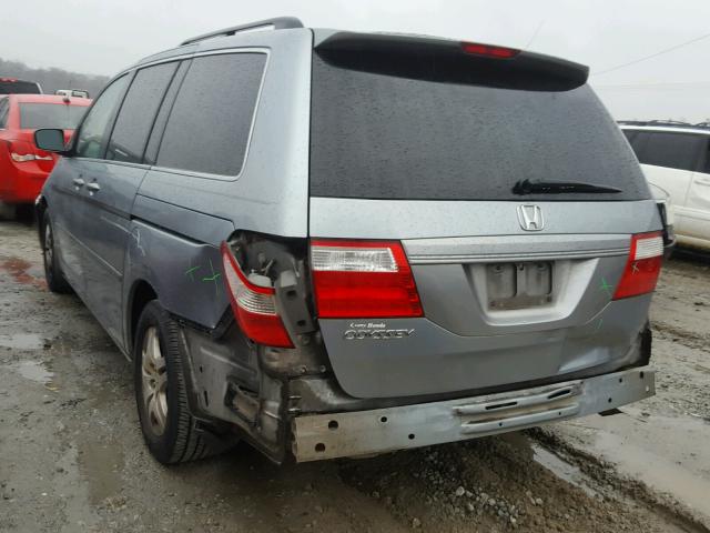 5FNRL38427B088519 - 2007 HONDA ODYSSEY EX SILVER photo 3