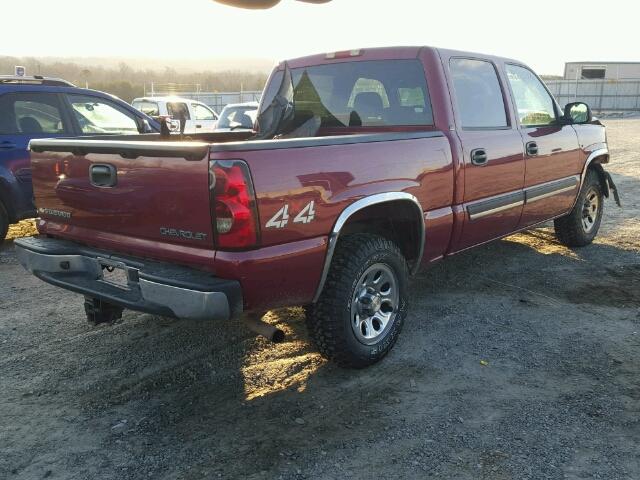 2GCEK13T651156180 - 2005 CHEVROLET SILVERADO RED photo 4