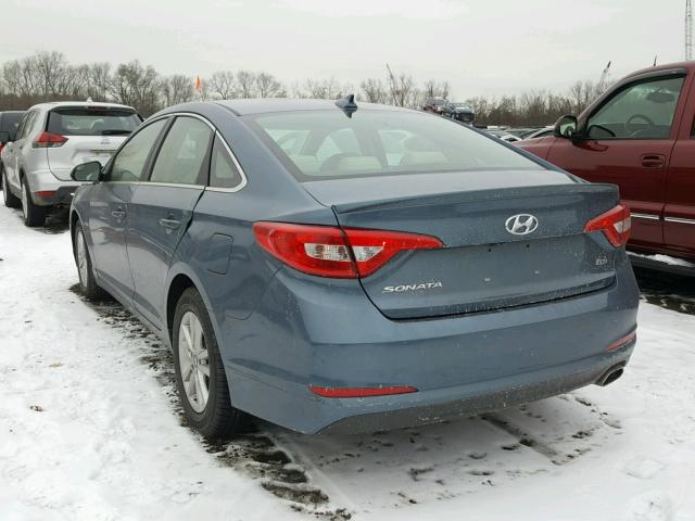 5NPE24AA9HH468211 - 2017 HYUNDAI SONATA ECO TURQUOISE photo 3