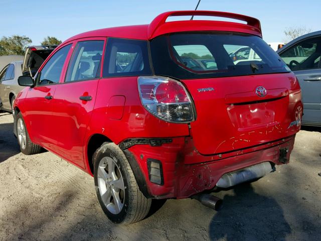 2T1KR32E08C714981 - 2008 TOYOTA COROLLA MA RED photo 3