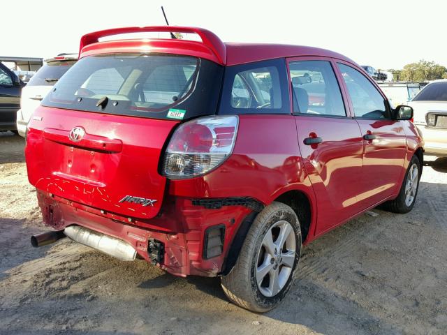 2T1KR32E08C714981 - 2008 TOYOTA COROLLA MA RED photo 4