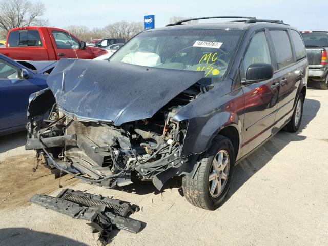 2A8HR44H58R136666 - 2008 CHRYSLER TOWN & COU BLUE photo 2