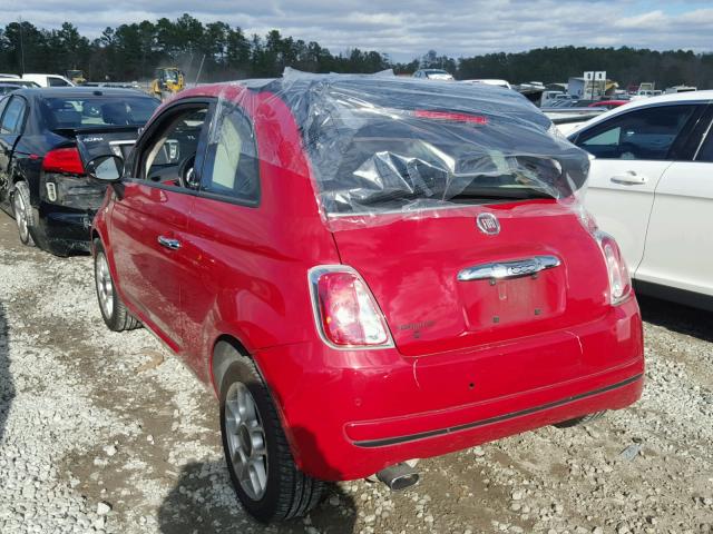 3C3CFFDR6DT750393 - 2013 FIAT 500 POP RED photo 3