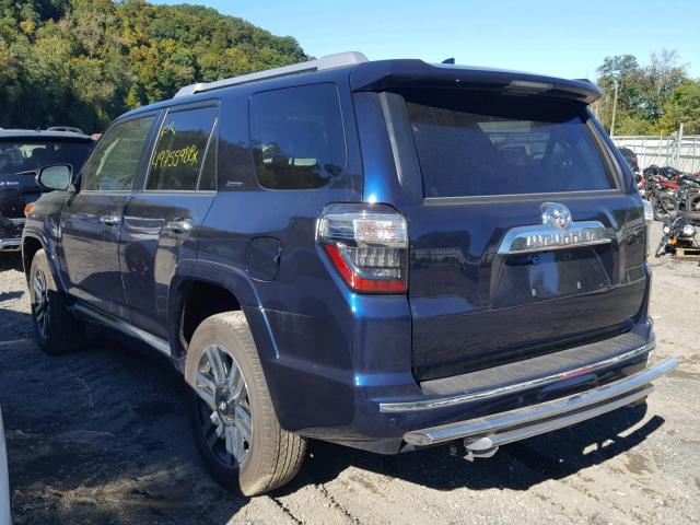 JTEBU5JR8J5490663 - 2018 TOYOTA 4RUNNER SR BLUE photo 3