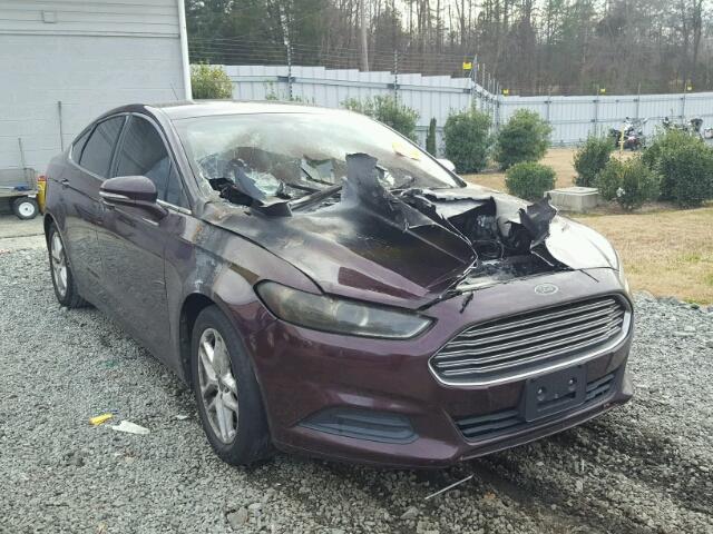 3FA6P0HR7DR185507 - 2013 FORD FUSION SE BURGUNDY photo 1