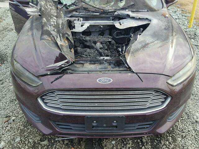 3FA6P0HR7DR185507 - 2013 FORD FUSION SE BURGUNDY photo 7