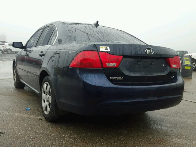 KNAGE228295354730 - 2009 KIA OPTIMA LX BLUE photo 3