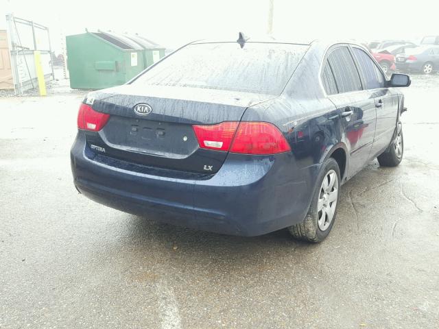 KNAGE228295354730 - 2009 KIA OPTIMA LX BLUE photo 4