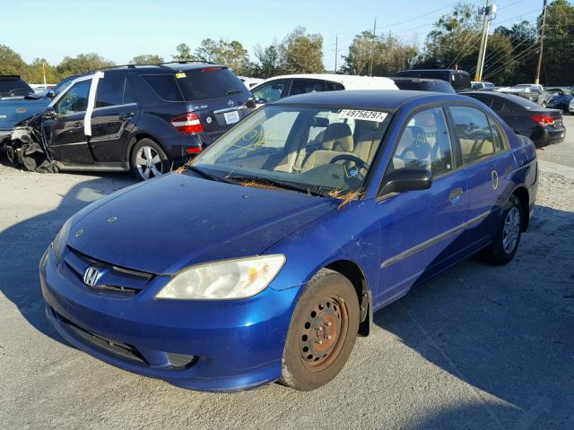 1HGES16314L016592 - 2004 HONDA CIVIC DX V BLUE photo 2