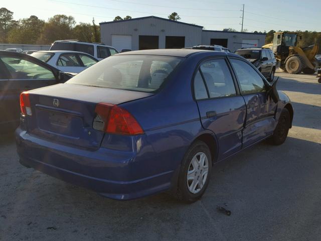 1HGES16314L016592 - 2004 HONDA CIVIC DX V BLUE photo 4