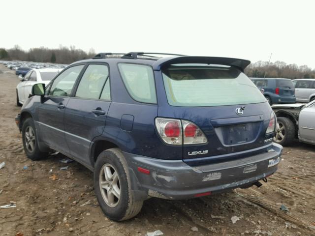 JTJHF10U920254137 - 2002 LEXUS RX 300 BLUE photo 3