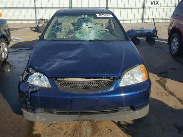 1HGEM21993L030394 - 2003 HONDA CIVIC EX BLUE photo 9