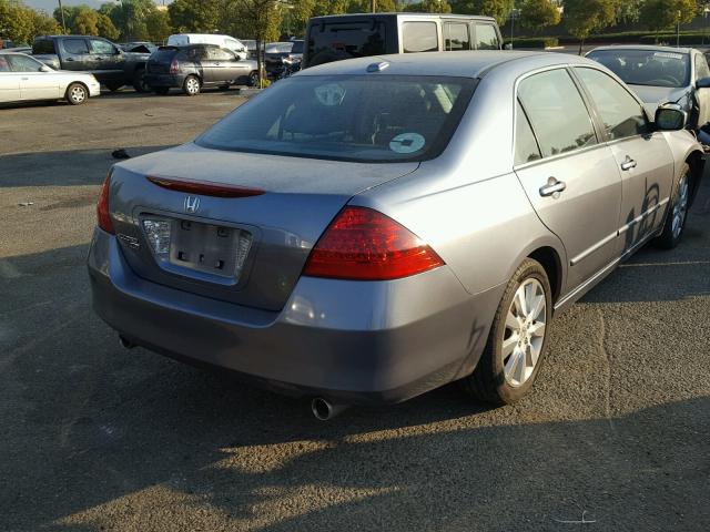 1HGCM66847A076036 - 2007 HONDA ACCORD EX BLUE photo 4