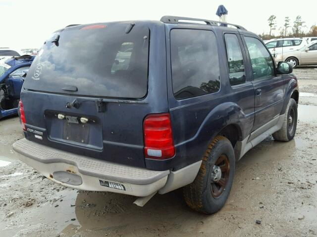 1FMYU60E41UC45251 - 2001 FORD EXPLORER S BLUE photo 4