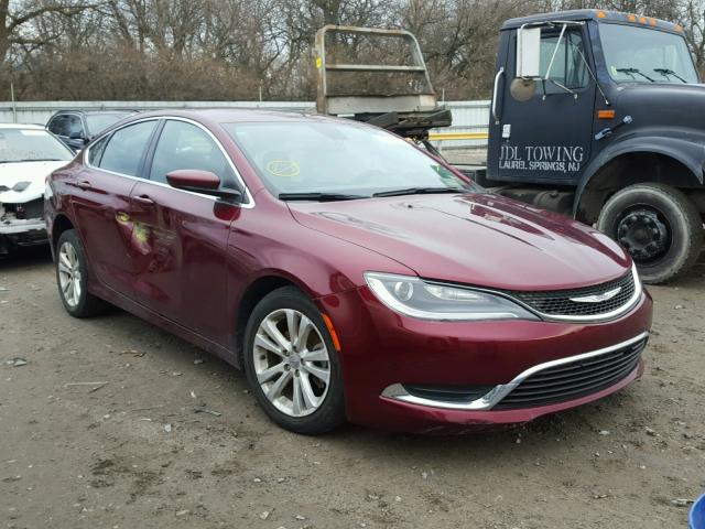 1C3CCCAB3FN564375 - 2015 CHRYSLER 200 LIMITE BURGUNDY photo 1