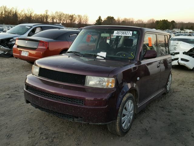 JTLKT324350215398 - 2005 TOYOTA SCION XB MAROON photo 2