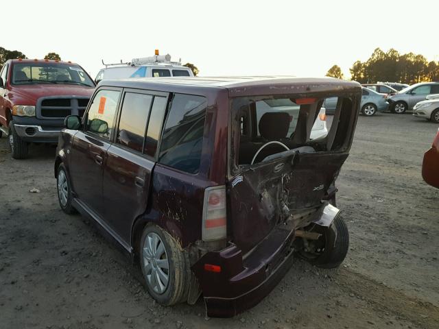 JTLKT324350215398 - 2005 TOYOTA SCION XB MAROON photo 3