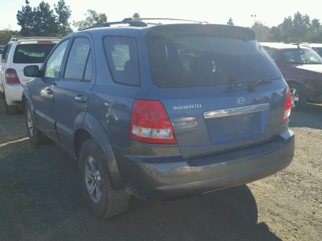 KNDJC733435056928 - 2003 KIA SORENTO EX BLUE photo 3