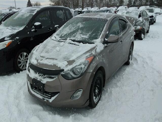 5NPDH4AEXCH129401 - 2012 HYUNDAI ELANTRA GL GRAY photo 2