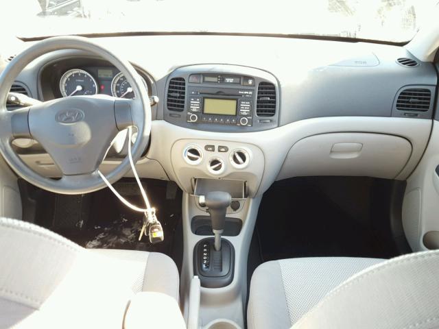 KMHCN46C88U229145 - 2008 HYUNDAI ACCENT GLS GRAY photo 9