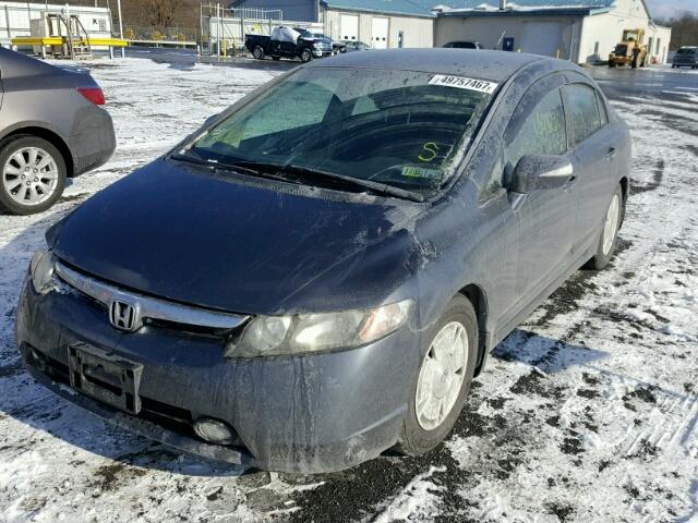 JHMFA36238S028598 - 2008 HONDA CIVIC HYBR BLUE photo 2