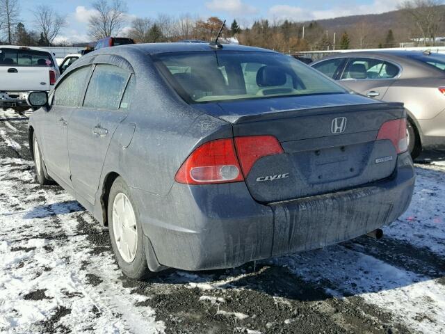 JHMFA36238S028598 - 2008 HONDA CIVIC HYBR BLUE photo 3