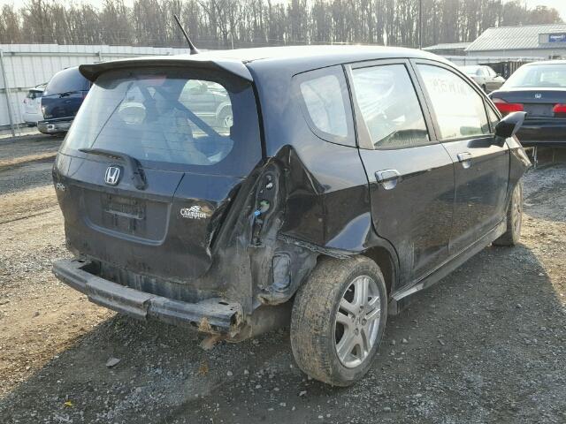 JHMGD38688S060913 - 2008 HONDA FIT SPORT BLACK photo 4