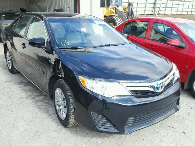 4T1BD1FK1EU134412 - 2014 TOYOTA CAMRY HYBR BLACK photo 1