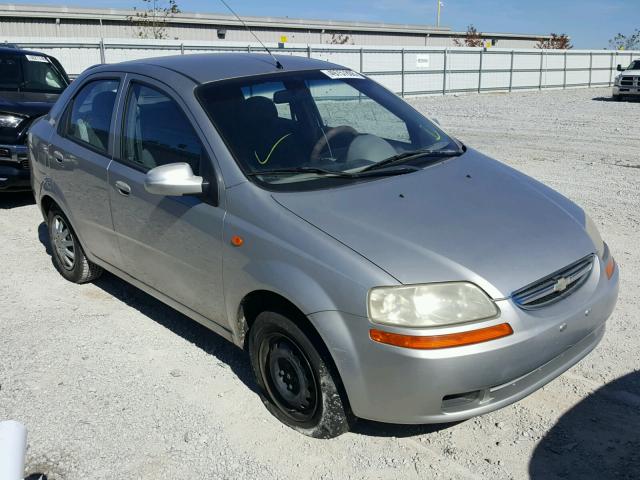 KL1TD52634B194850 - 2004 CHEVROLET AVEO SILVER photo 1