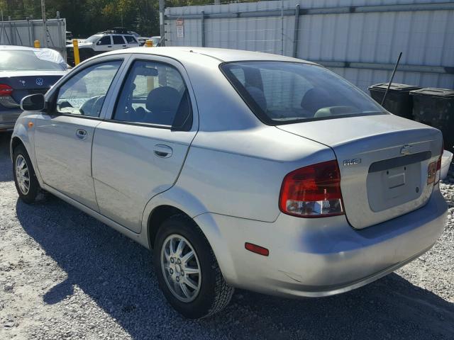 KL1TD52634B194850 - 2004 CHEVROLET AVEO SILVER photo 3