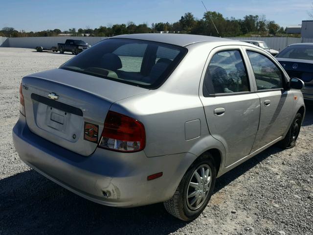 KL1TD52634B194850 - 2004 CHEVROLET AVEO SILVER photo 4