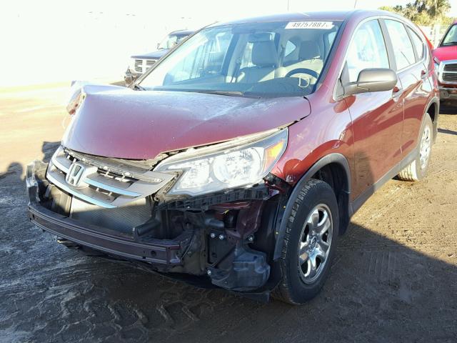 5J6RM3H30DL046079 - 2013 HONDA CR-V LX BURGUNDY photo 2