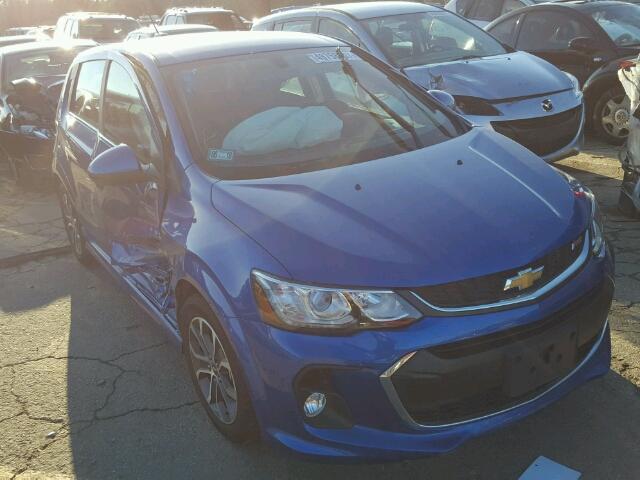 1G1JD6SH8H4108586 - 2017 CHEVROLET SONIC LT BLUE photo 1