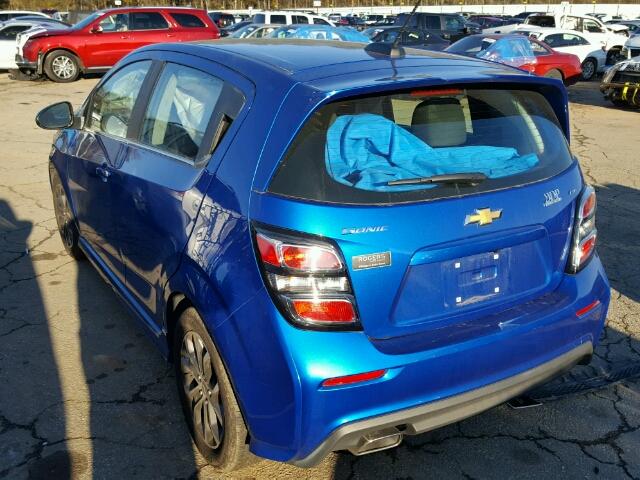 1G1JD6SH8H4108586 - 2017 CHEVROLET SONIC LT BLUE photo 3