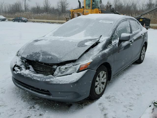 JHMFB2F59CS000721 - 2012 HONDA CIVIC LX GRAY photo 2