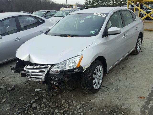 3N1AB7AP3FY297821 - 2015 NISSAN SENTRA S SILVER photo 2